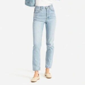 Everlane 90s Cheeky Jean  Light Wash High Rise Straight Leg Size 24 Crop